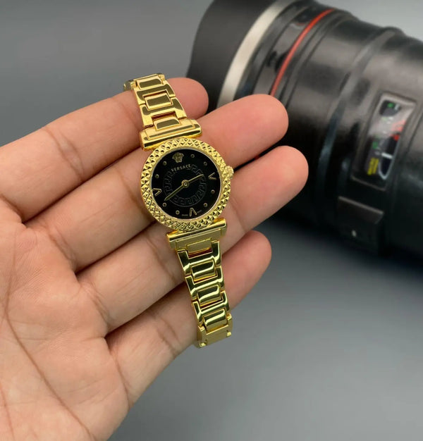Versac_e V_R Golde_n – Ladies Quartz with Sapphire Glass